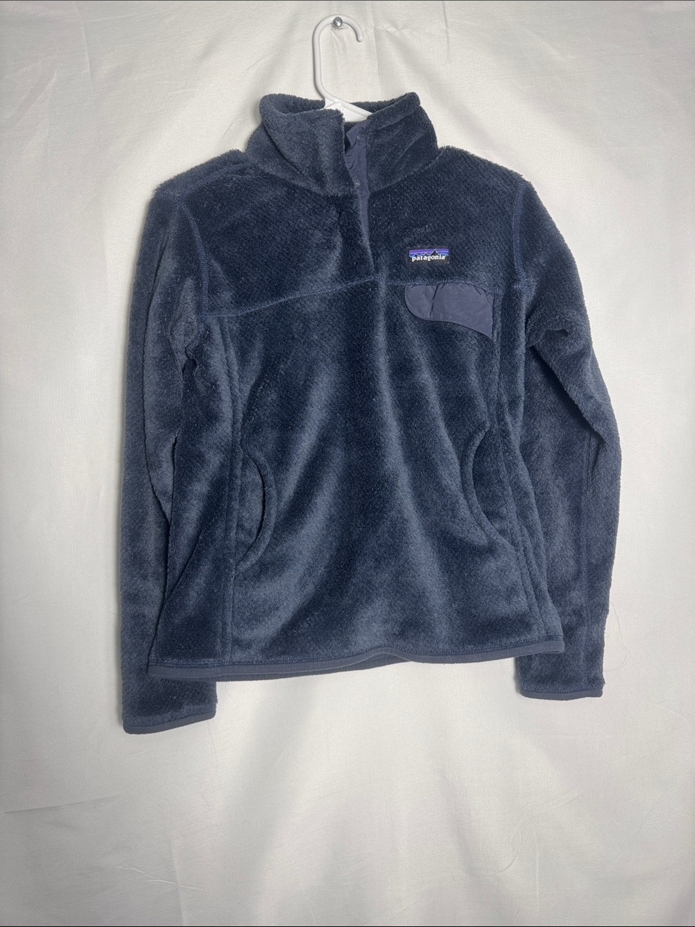 Patagonia Navy Blue Fleece Pullover Hoodie
